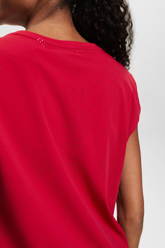 Camiseta deportiva con manga corta, DARK RED, detail image number 3