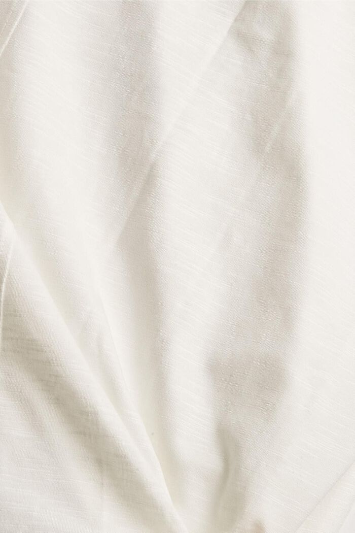 CURVY Camiseta con letras estampadas, mezcla de algodón ecológico, OFF WHITE, detail image number 1