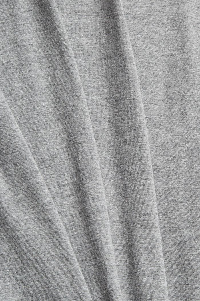 Camiseta de jersey con logotipo en mezcla de algodón, MEDIUM GREY, detail image number 4