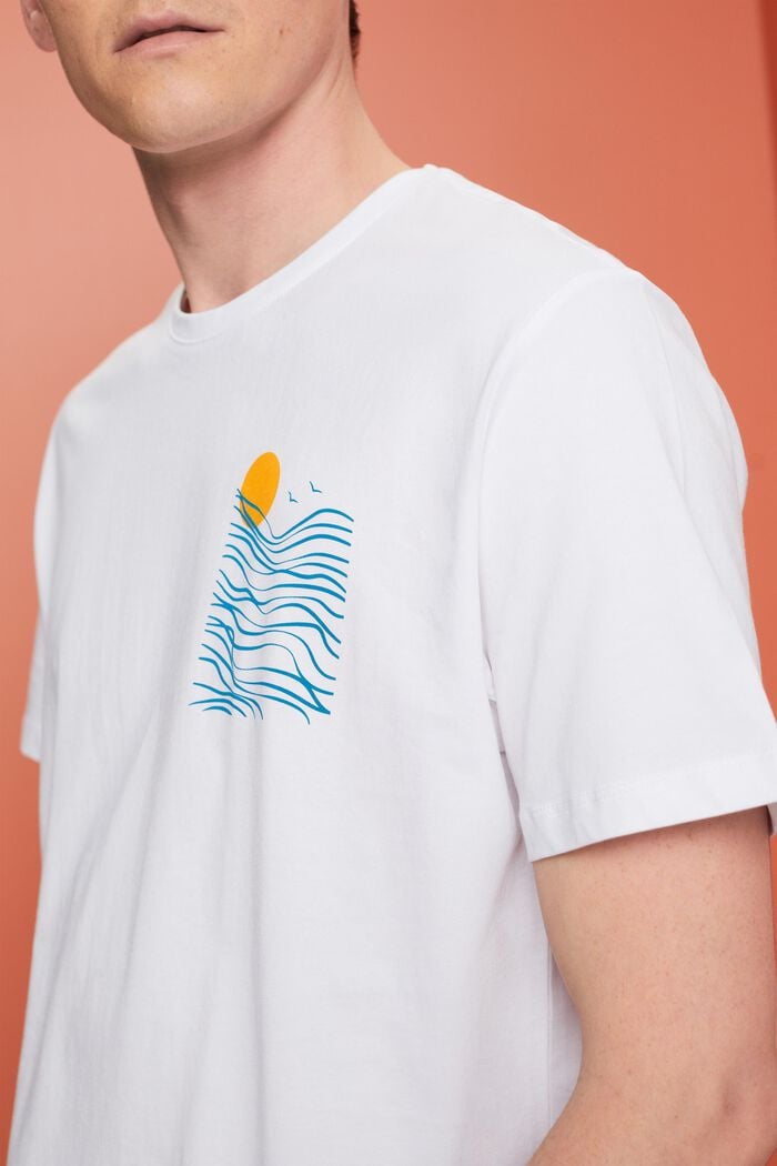 Camiseta de tejido jersey con estampado, 100% algodón, WHITE, detail image number 2