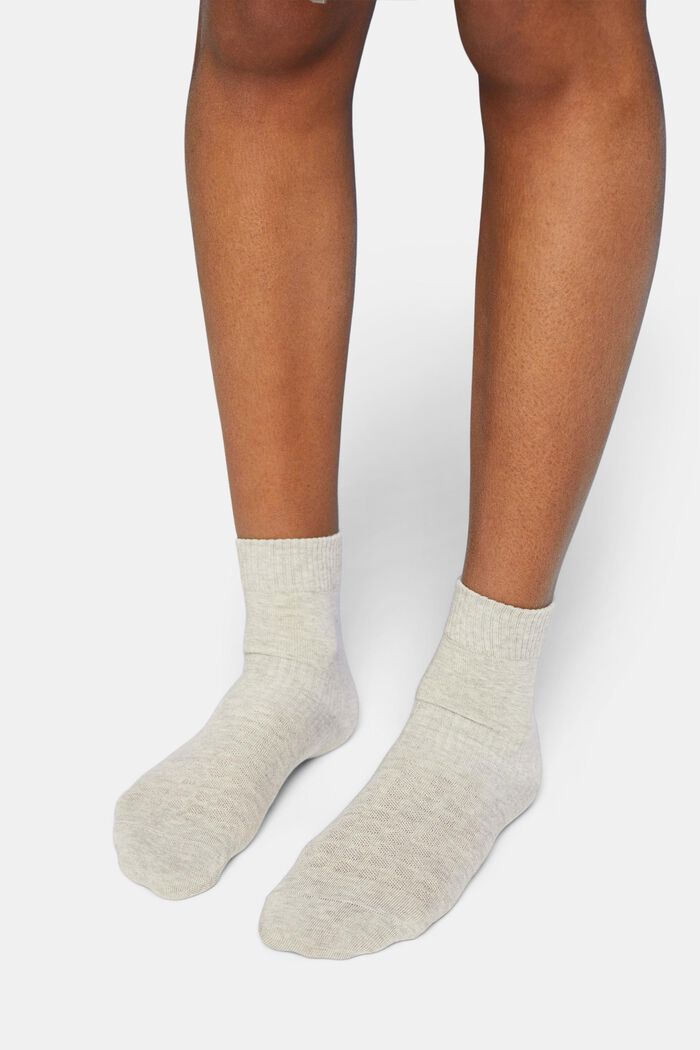 Pack de 3 calcetines de algodón ecológico acanalado, GREY, detail image number 1