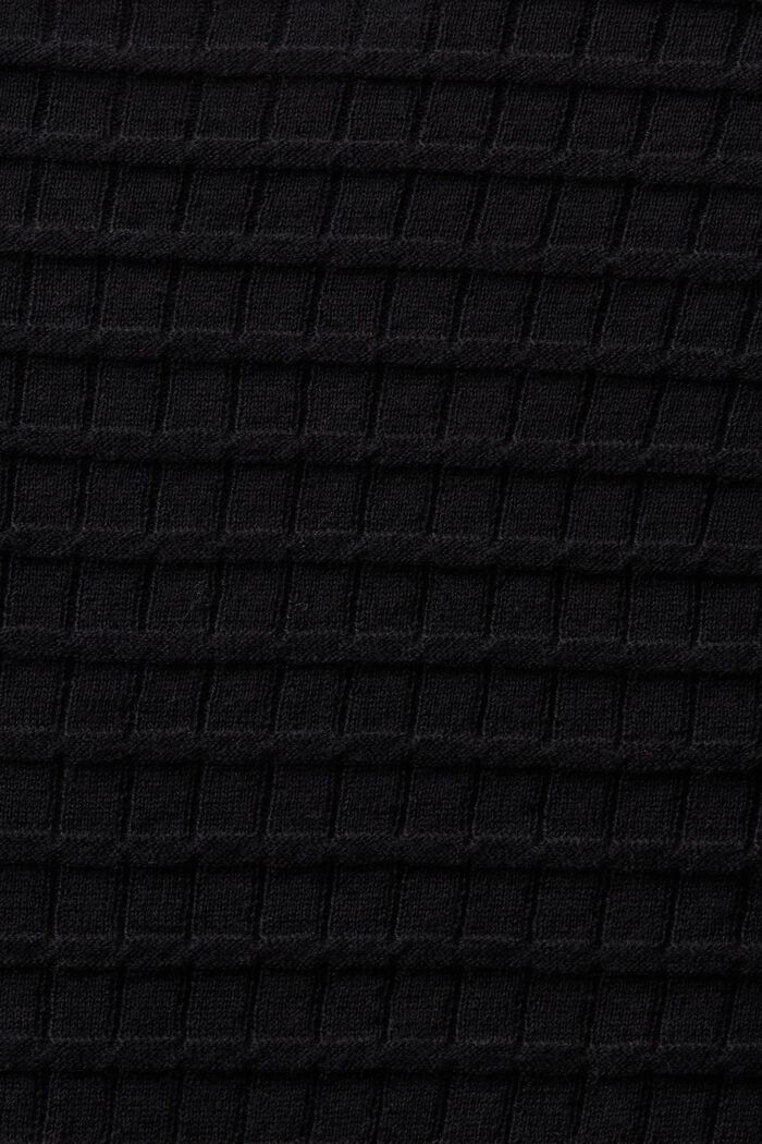 Jersey de punto estructurado, BLACK, detail image number 5