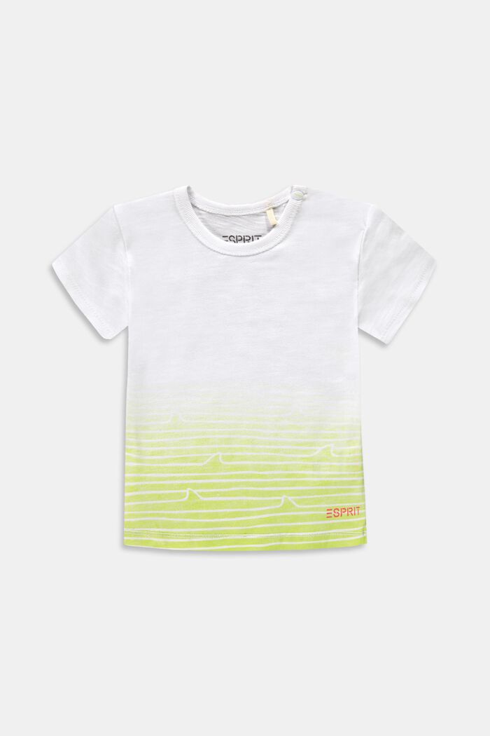 Camiseta con degradación de color, 100% algodón ecológico, WHITE, overview