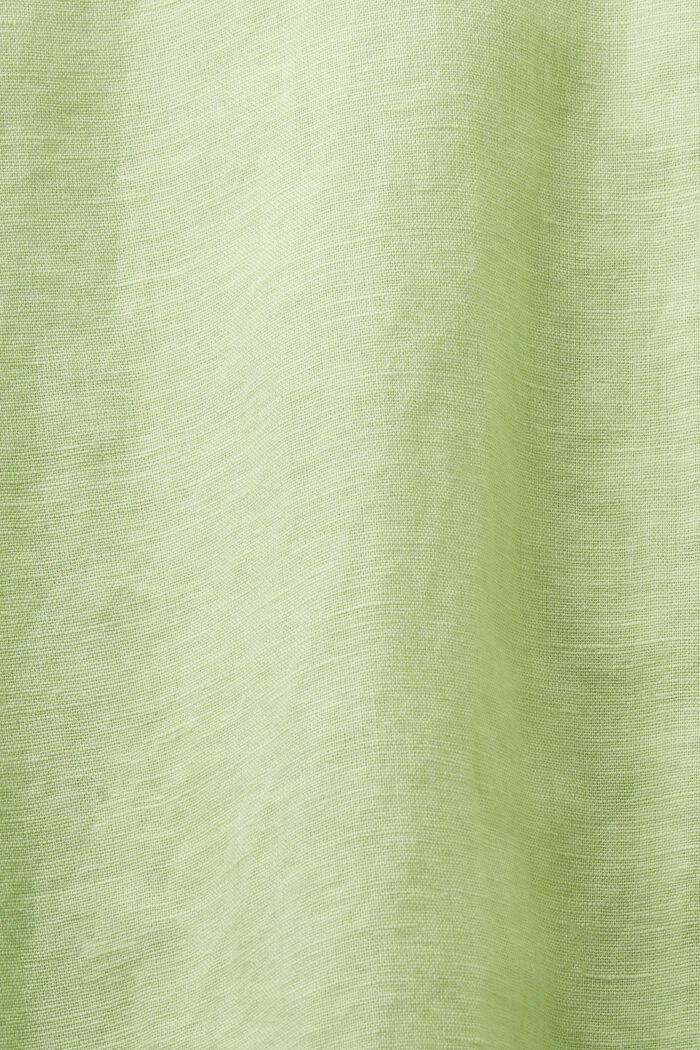 Camisa de lino y algodón, LIGHT GREEN, detail image number 4
