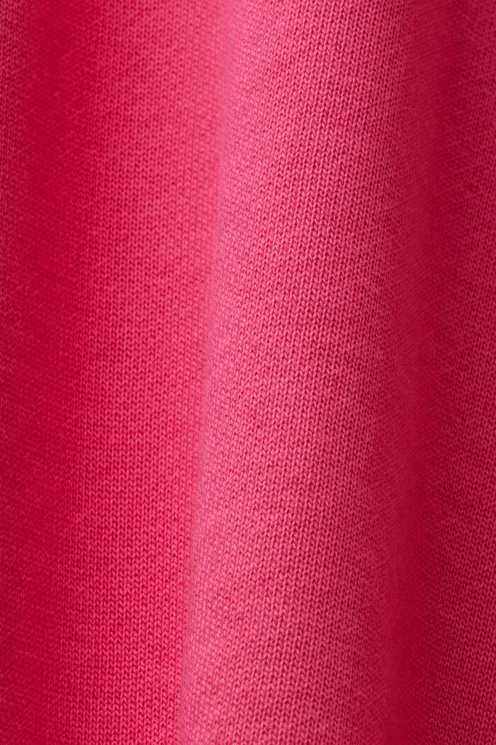 Sudadera de cuello redondo con estampado, 100% algodón, PINK FUCHSIA, detail image number 5