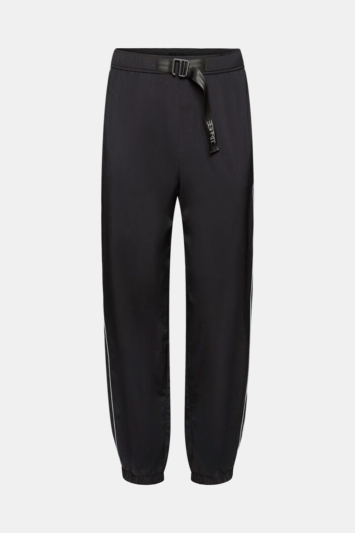 Pantalón deportivo de tiro alto y corte tapered, BLACK, detail image number 6