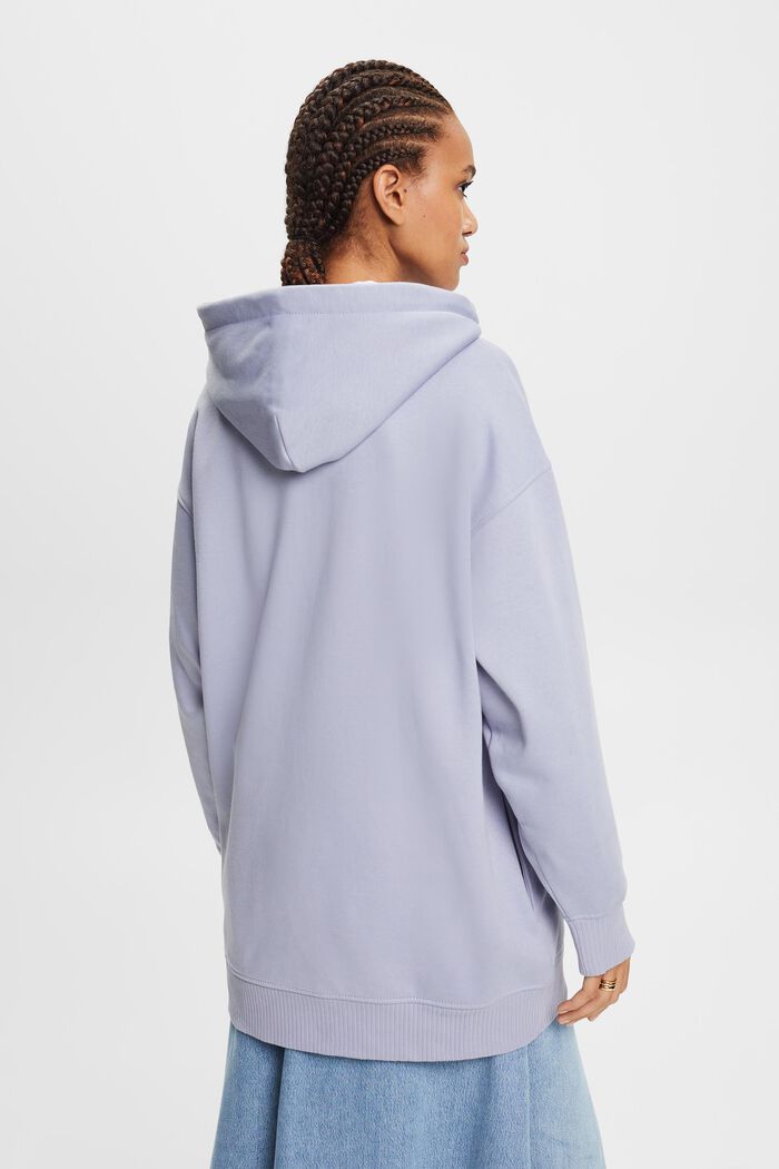 Sudadera oversize con capucha en felpa de algodón, LIGHT BLUE LAVENDER, detail image number 4
