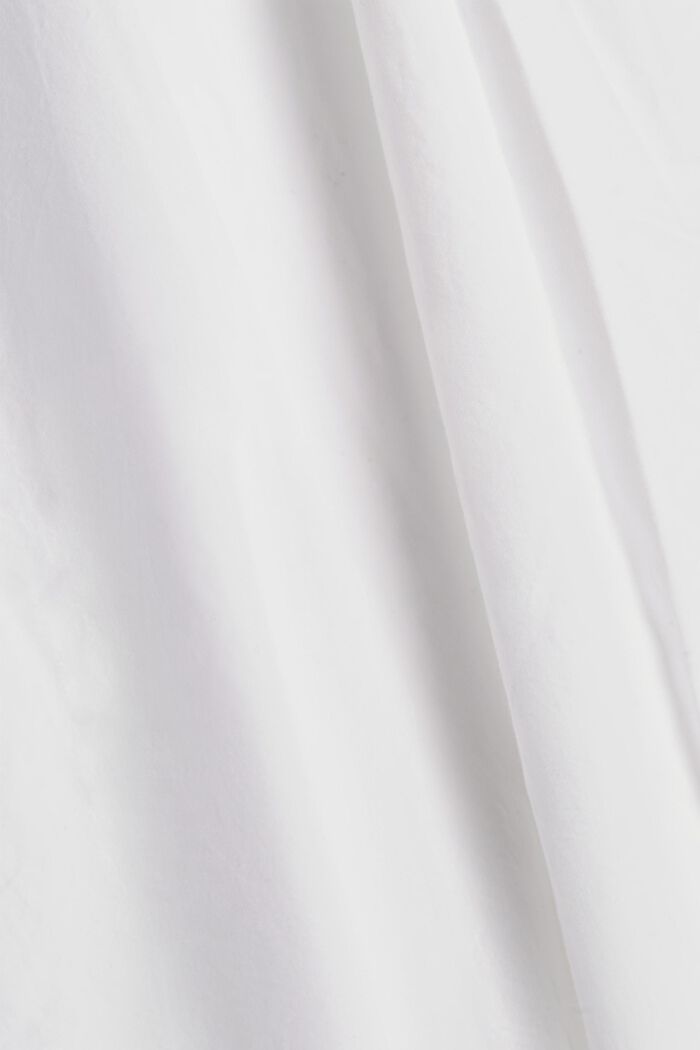 Blusa larga realizada en 100% algodón ecológico, WHITE, detail image number 4