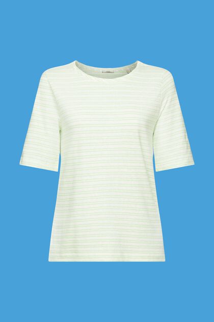 Camiseta en mezcla de algodón- lino
