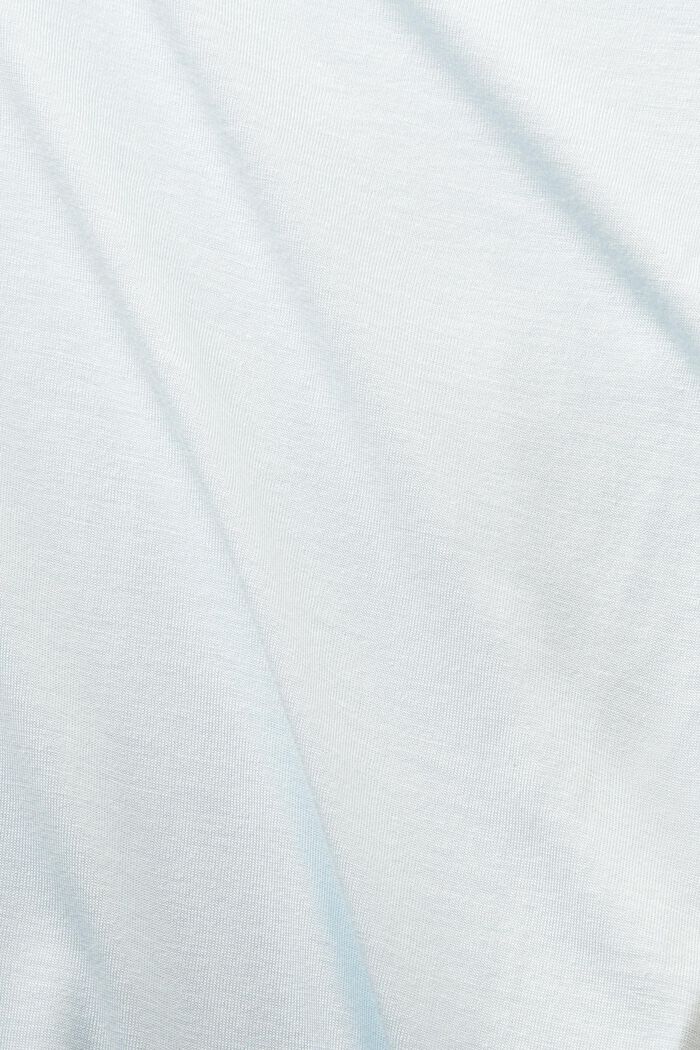 Camiseta de manga larga de tejido jersey con cuello cascada, PASTEL BLUE, detail image number 5