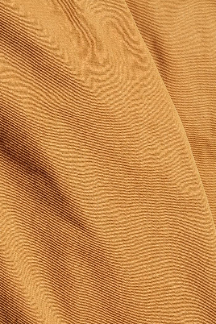 Pantalón de cintura alta con botón doble, 100 % algodón ecológico, BARK, detail image number 4