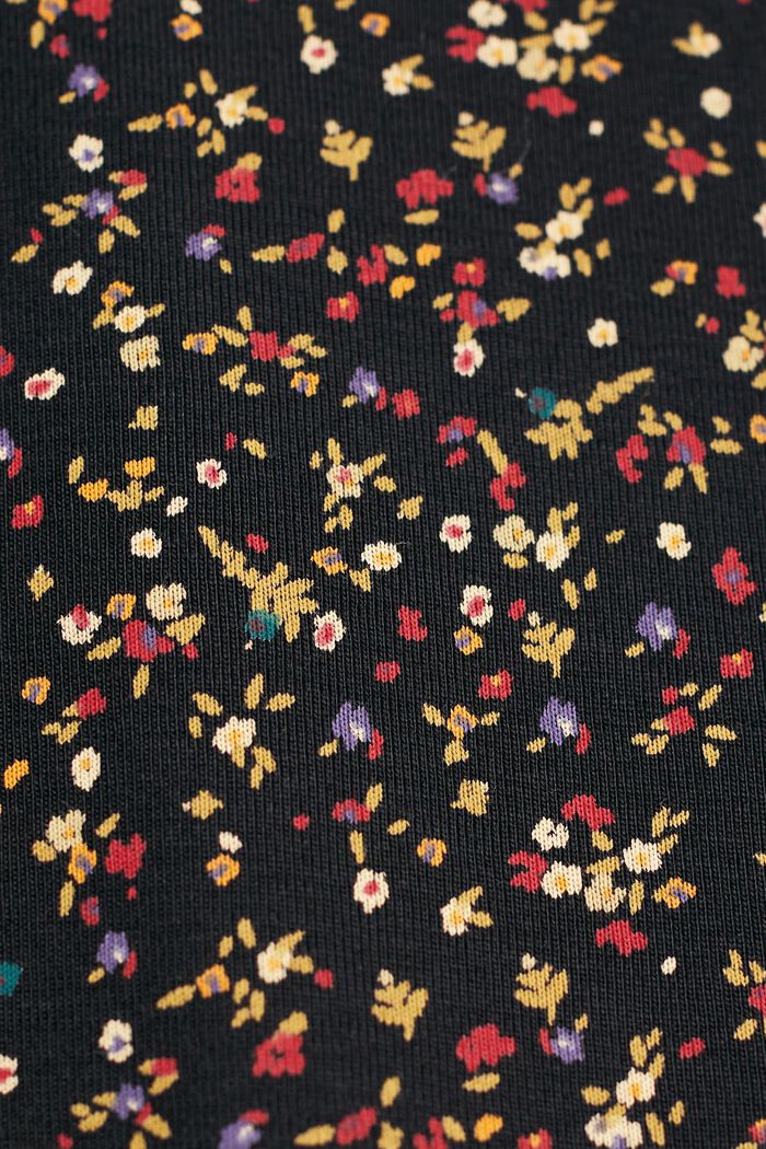 Camiseta de manga larga floral, BLACK, detail image number 5