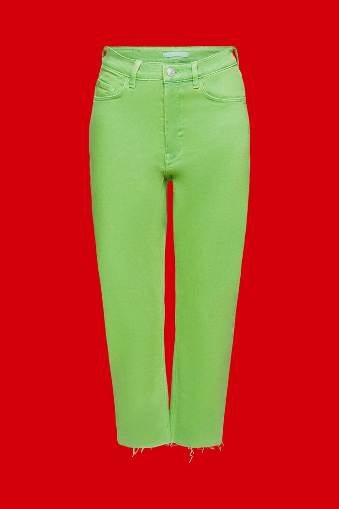 Pantalones tobilleros con bajos deshilachados, GREEN, detail image number 7