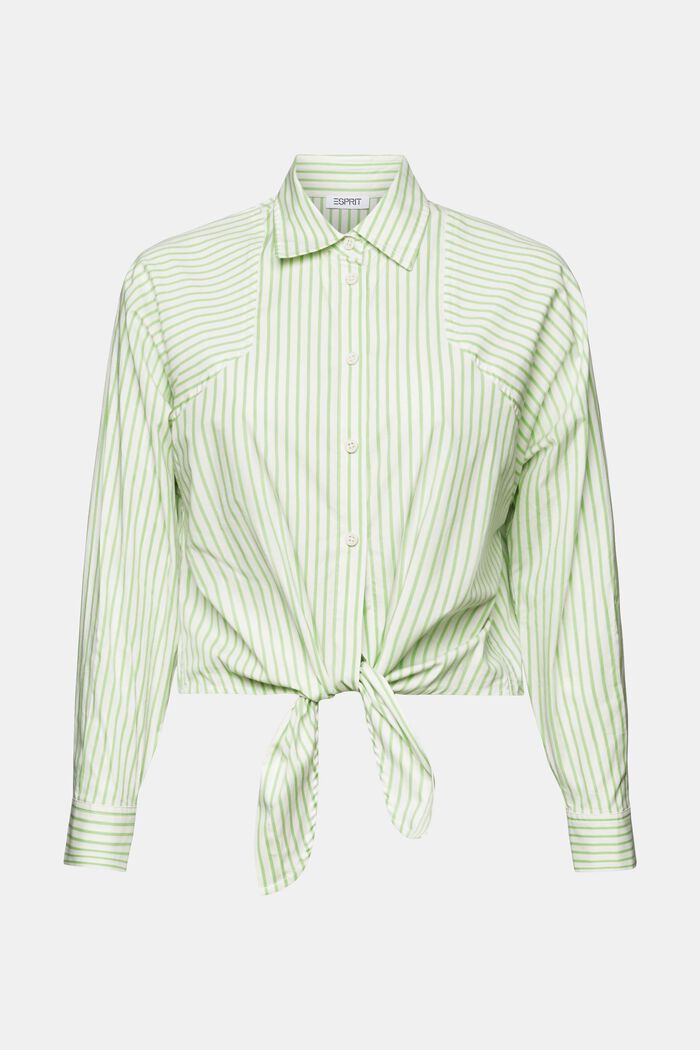 Camisa con lazo a rayas, CITRUS GREEN, detail image number 6