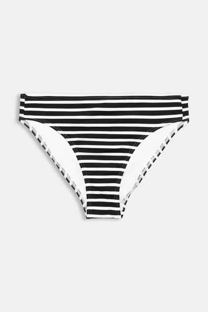 Slip de bikini con diseño de rayas, BLACK, overview