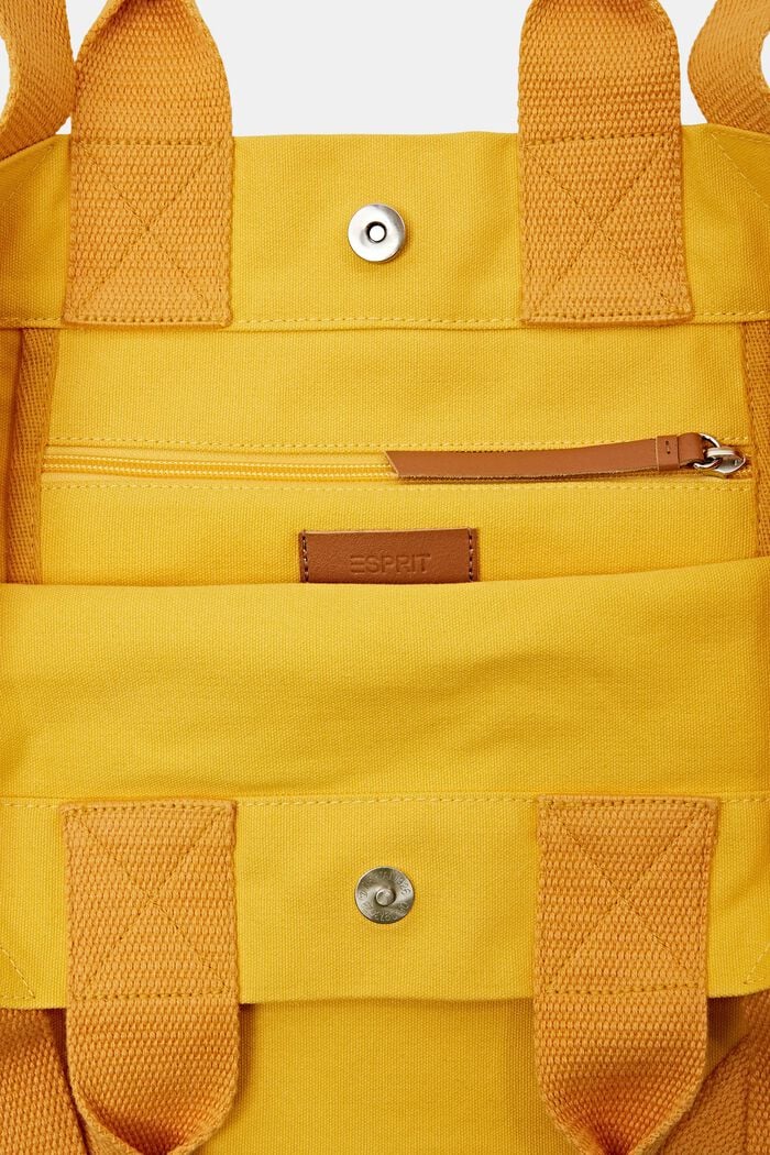 Bolso de mano en lona de algodón con logotipo, SUNFLOWER YELLOW, detail image number 3