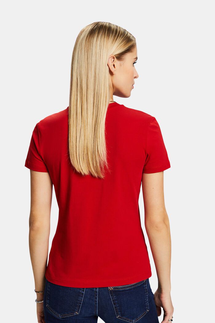 Camiseta con cuello redondo, DARK RED, detail image number 2