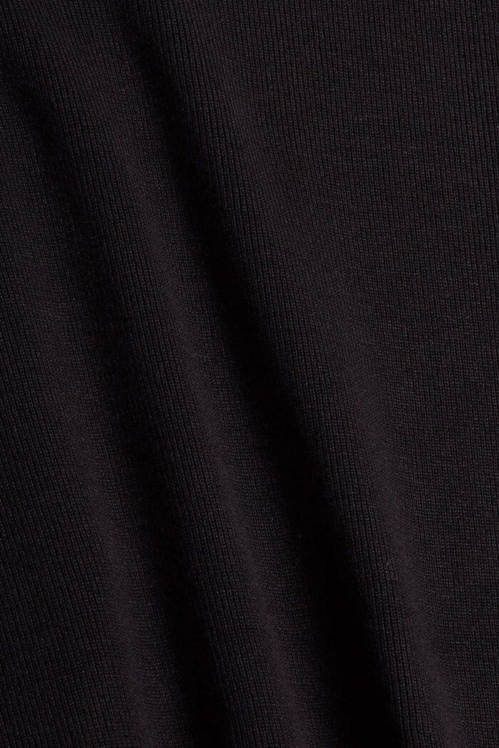 Vestido de punto con cinturón, LENZING™ ECOVERO™, BLACK, detail image number 4