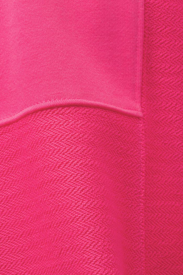 Sudadera con capucha con diseño corto y patchwork, PINK FUCHSIA, detail image number 4