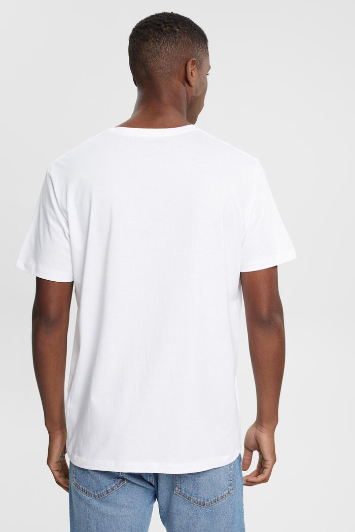 Camiseta con estampado en el pecho, WHITE, detail image number 3
