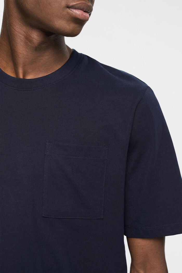 Camiseta de tejido jersey, 100% algodón, NAVY, detail image number 0