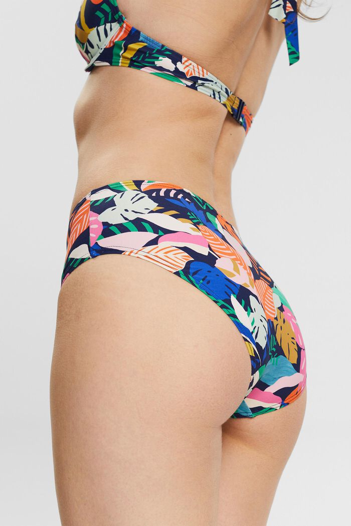 Braguita de bikini con estampado colorido, NAVY, detail image number 3