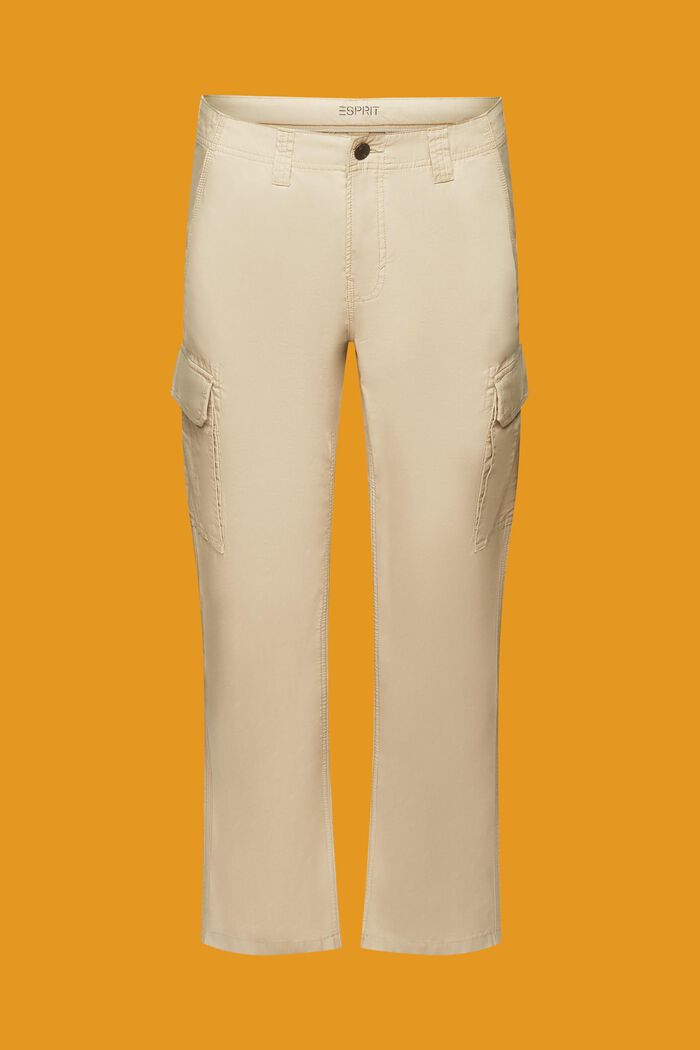 Pantalones cargo de sarga de algodón, SAND, detail image number 7