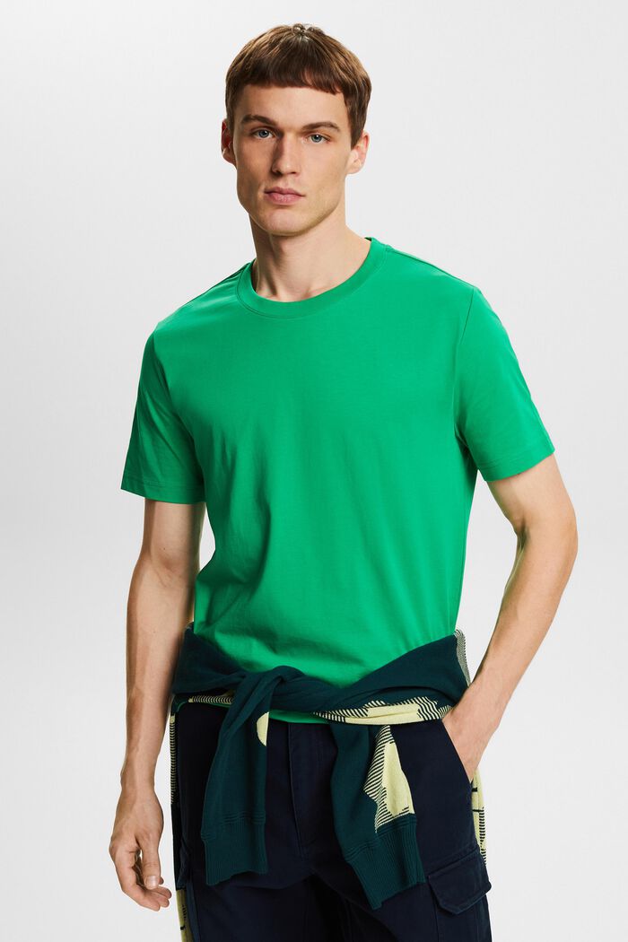 Camiseta de jersey con cuello redondo, NEW GREEN, detail image number 0