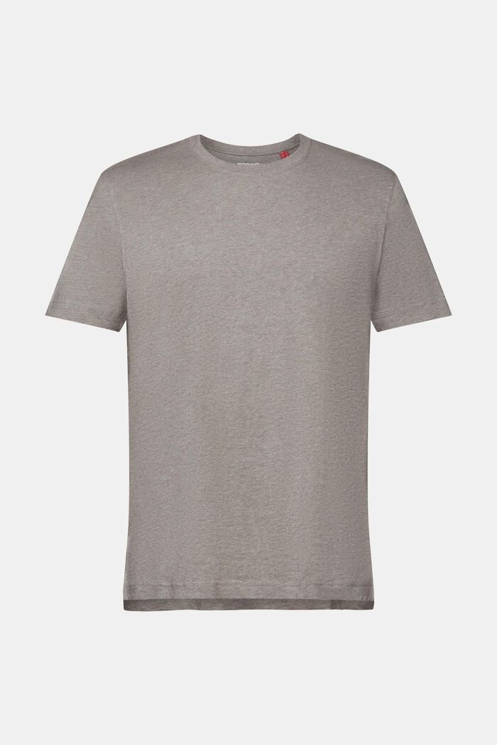 Camiseta de cuello redondo, 100% algodón, GUNMETAL, detail image number 6