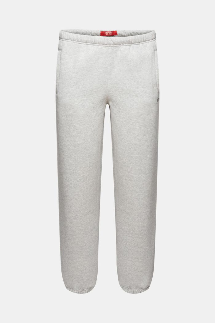 Pantalones de felpa de algodón con logotipo, LIGHT GREY, detail image number 5