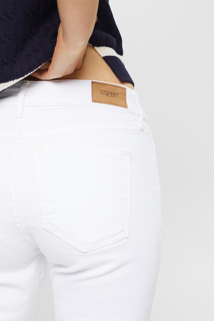 Jeans mid-rise slim, WHITE, detail image number 3