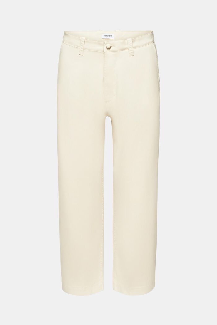 Pantalón chino recto estilo vintage, LIGHT BEIGE, detail image number 7