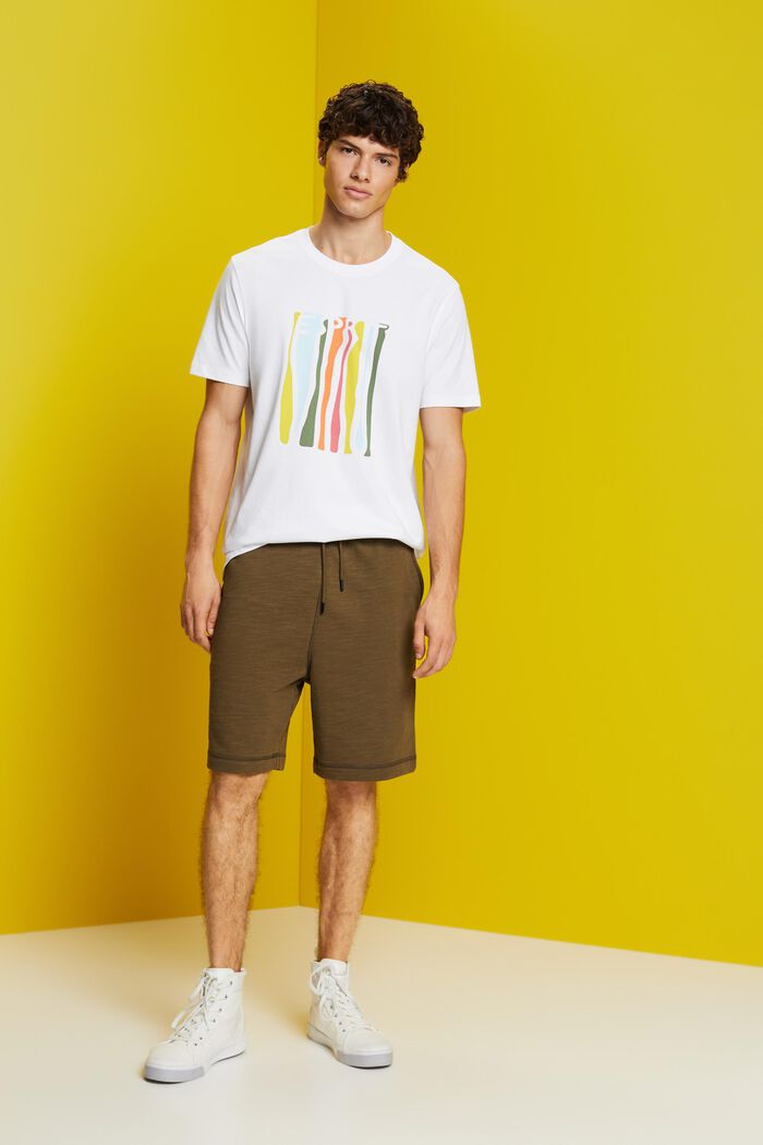 Camiseta de punto estampada, 100% algodón, WHITE, detail image number 4