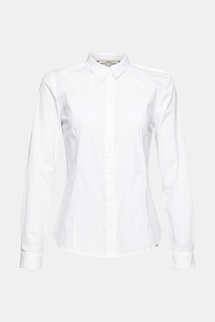 Blusa camisera entallada, WHITE, detail image number 5