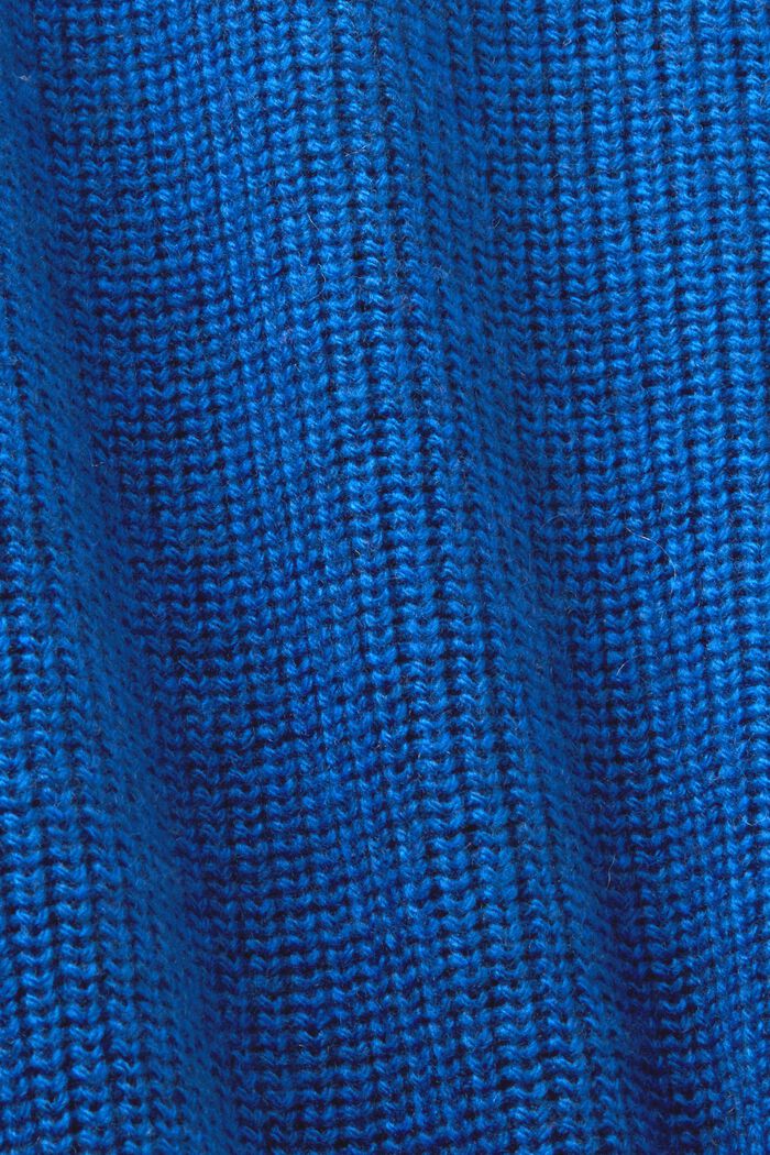 Chaleco de punto acanalado en mezcla de lana, BRIGHT BLUE, detail image number 5
