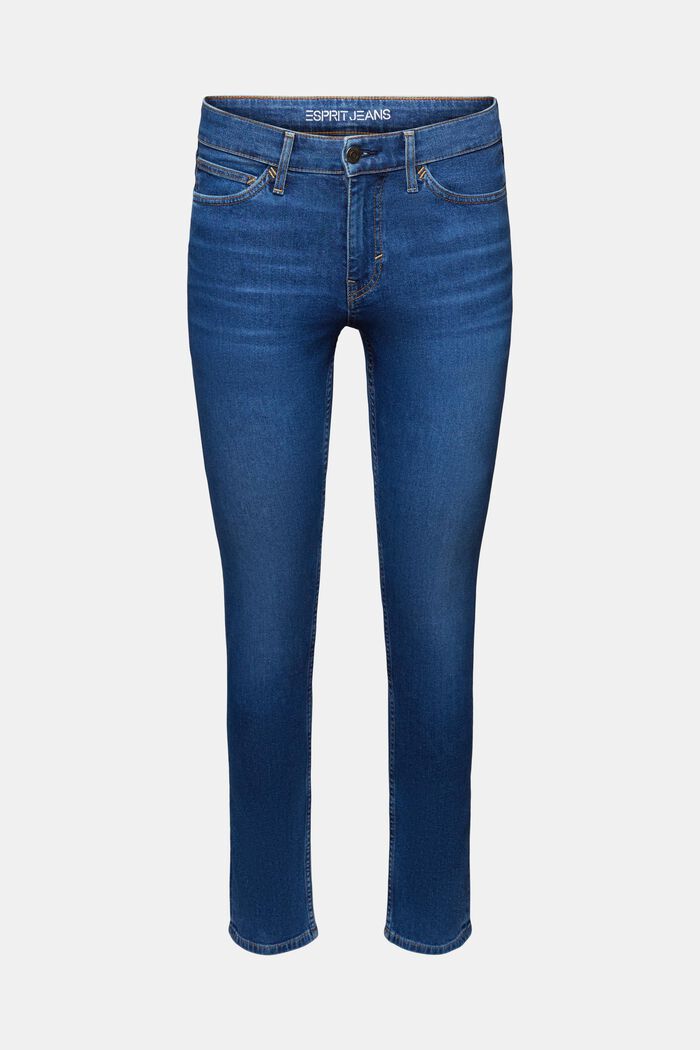 Jeans mid-rise skinny, BLUE MEDIUM WASHED, detail image number 7