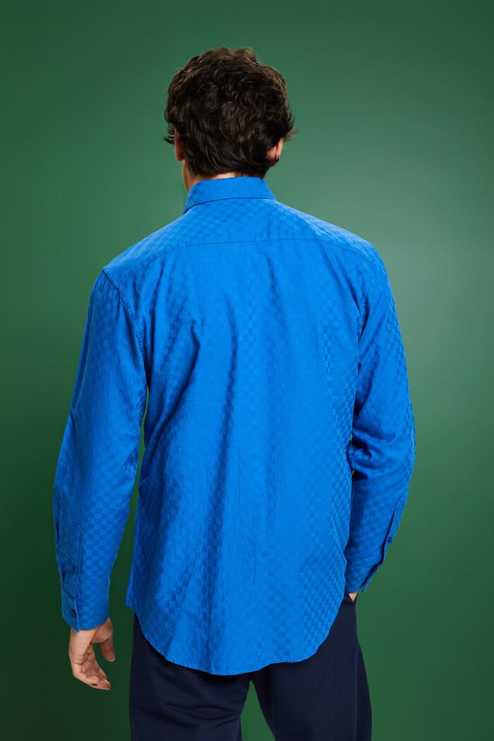 Camisa de algodón jacquard, BRIGHT BLUE, detail image number 3