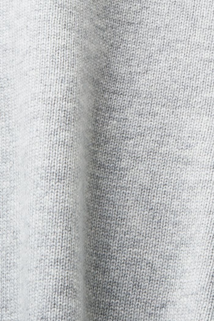 Sudadera con capucha en mezcla de lana, LIGHT GREY, detail image number 4