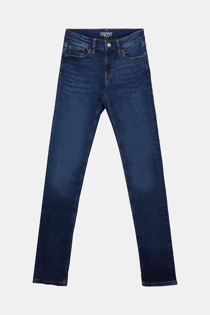 Jeans slim fit elásticos, BLUE DARK WASHED, detail image number 6