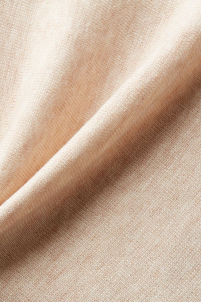 Poncho con dobladillo de pañuelo, LIGHT TAUPE, detail image number 4
