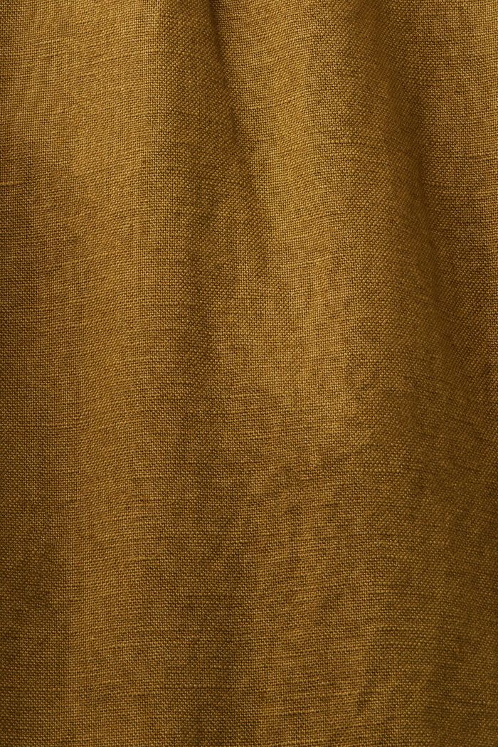 Pantalón Straight en lino y algodón, OLIVE, detail image number 5