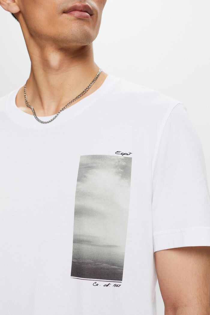 Camiseta estampada de algodón ecológico, WHITE, detail image number 3