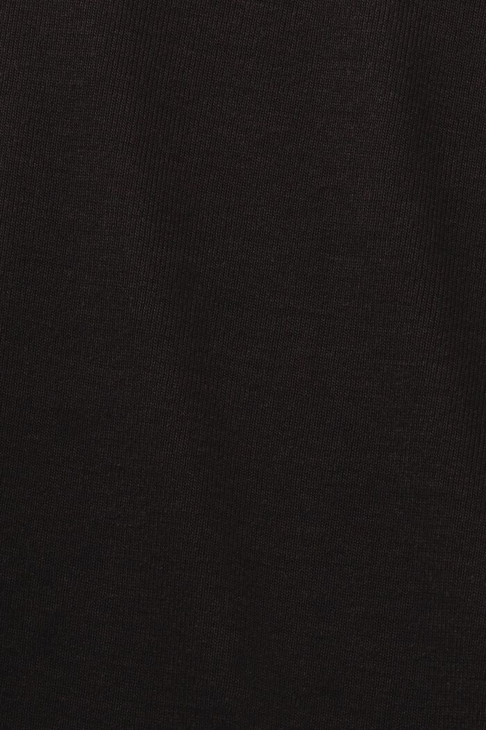 Camiseta de manga larga de tejido jersey con cuello alto, BLACK, detail image number 5