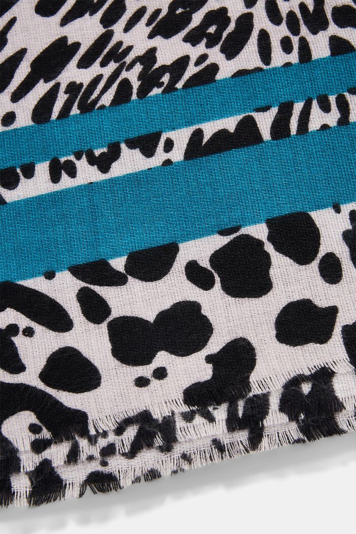 Reciclada: bufanda con estampado de leopardo, MEDIUM GREY, detail image number 2