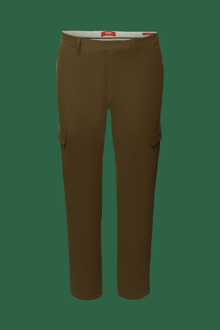 Pantalones cargo con perneras rectas, KHAKI GREEN, detail image number 7
