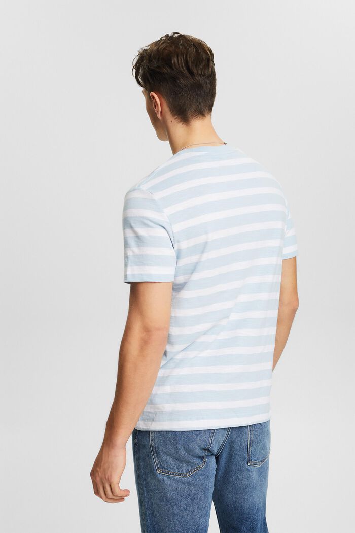 Camiseta a rayas en tejido jersey de algodón, LIGHT BLUE, detail image number 2