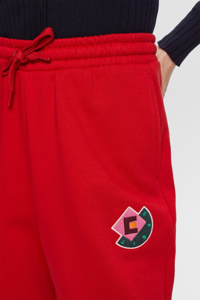 Pantalón deportivo de felpa con logotipo aplicado, DARK RED, detail image number 2