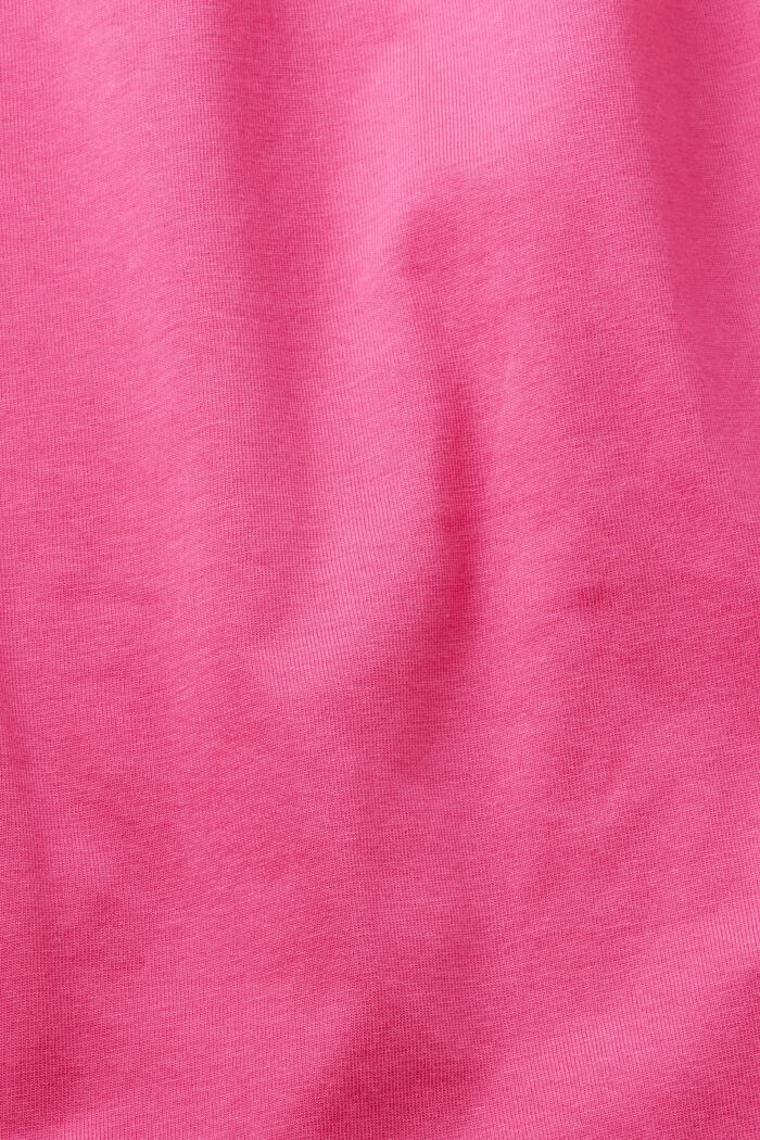 Camiseta con estampado de corazón, PINK FUCHSIA, detail image number 4