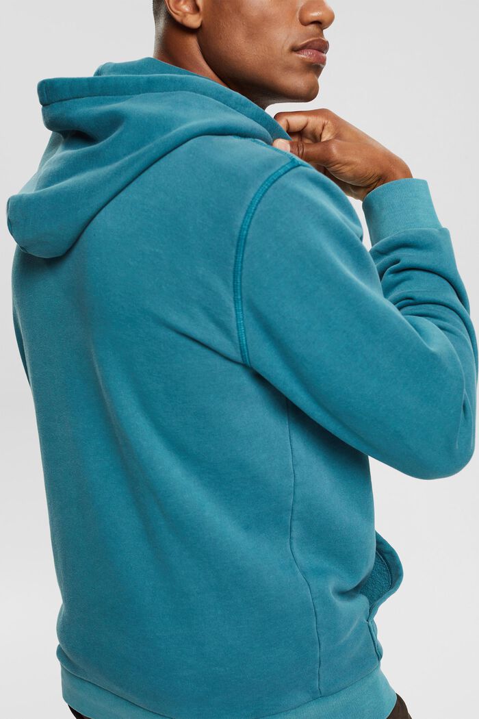 Sudadera con capucha, TEAL BLUE, detail image number 2