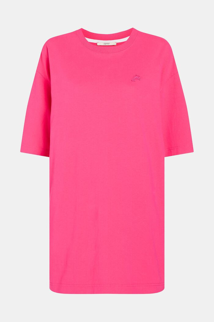 Vestido estilo camiseta con parche de delfín, PINK, detail image number 4